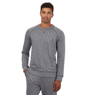 Grey raglan print sweatshirt